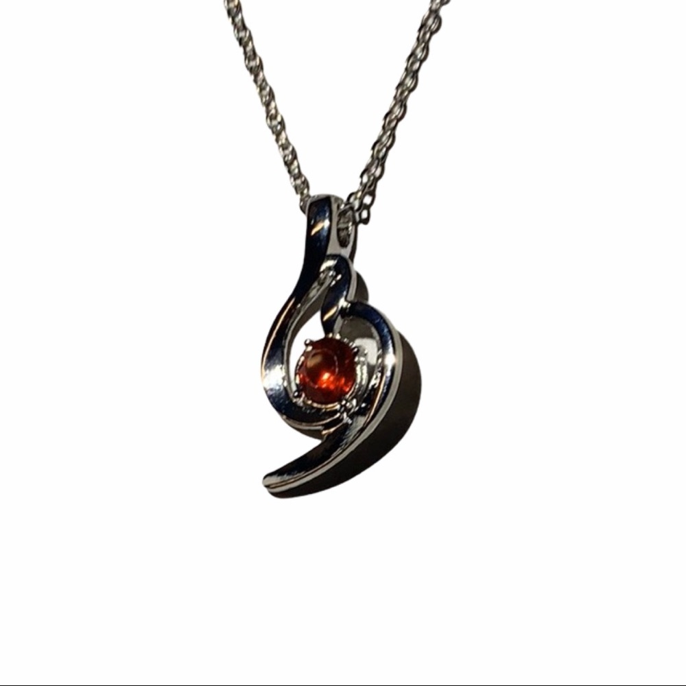 I Love You Forever Red Heart Crystal Pendant Necklace